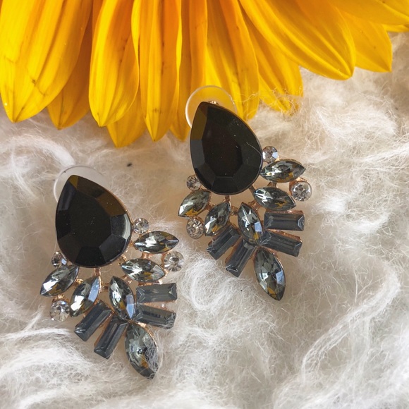 Fairytale & Company Jewelry - Black rhinestone statement earrings